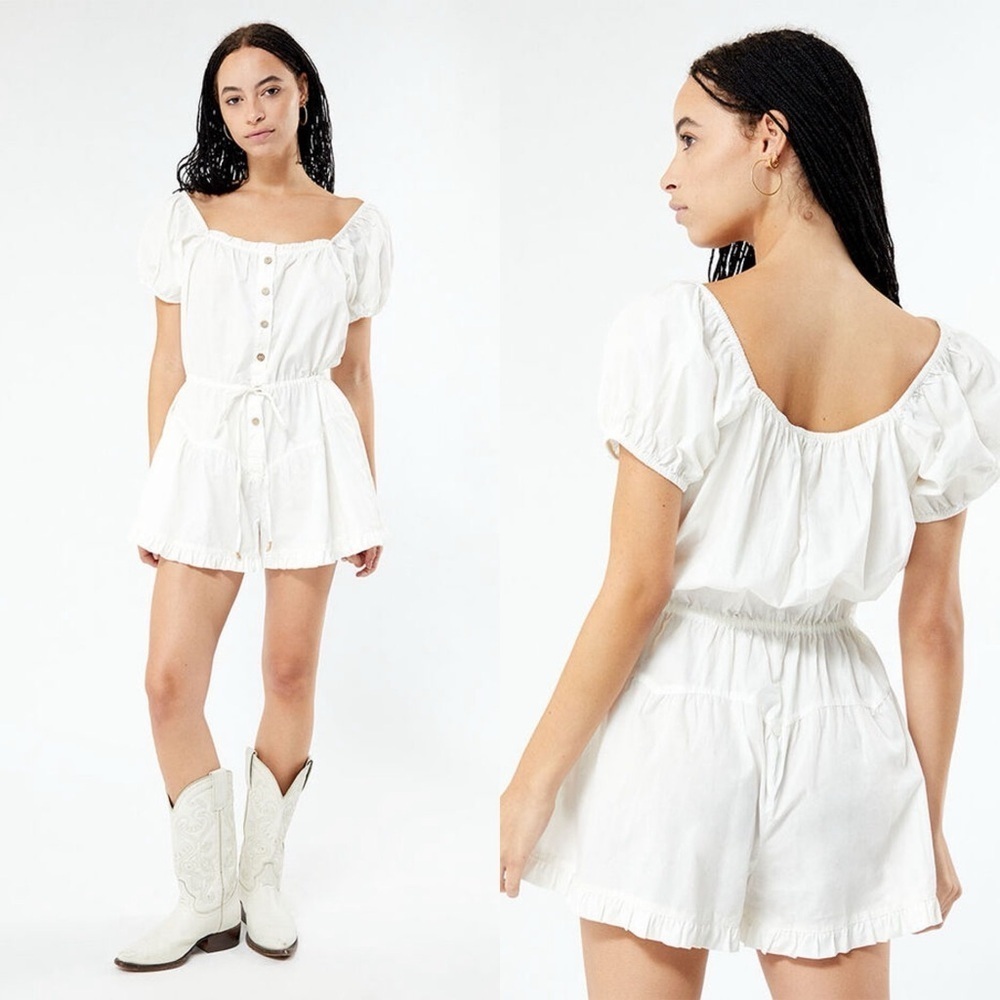 Free People A Sight For Sore Eyes Romper White
